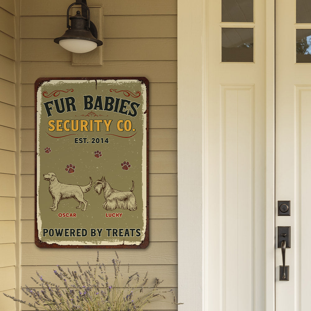 Powered By Treats - Exclusive Personalized Custom Metal Sign for Dog Lovers