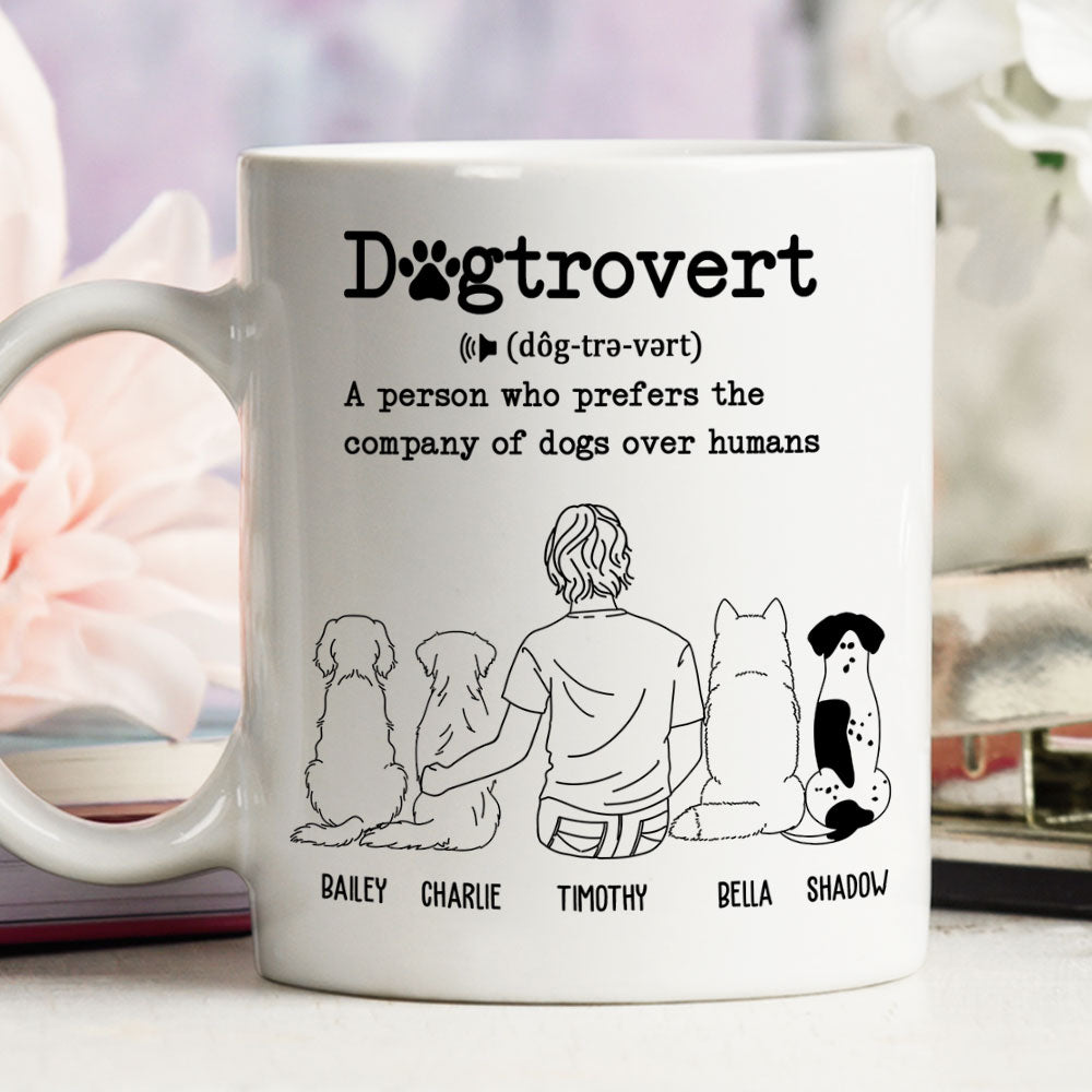 Dogtrovert Definition - Exquisite Personalized Custom Coffee Mug for All Beverages