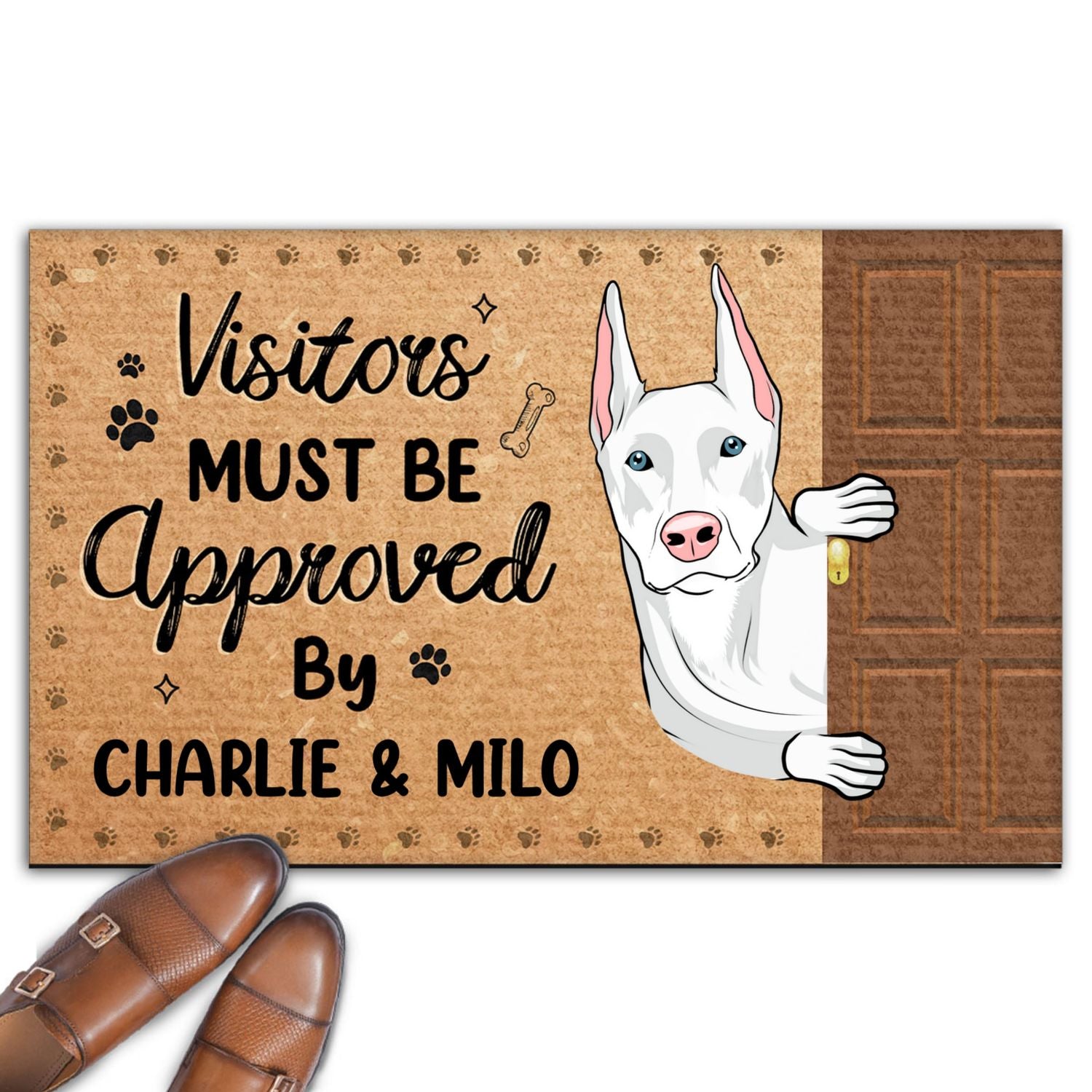 Personalized Custom Doormat - Everyone Must Be Approved By Dogs, Ideal for Pet Lovers
