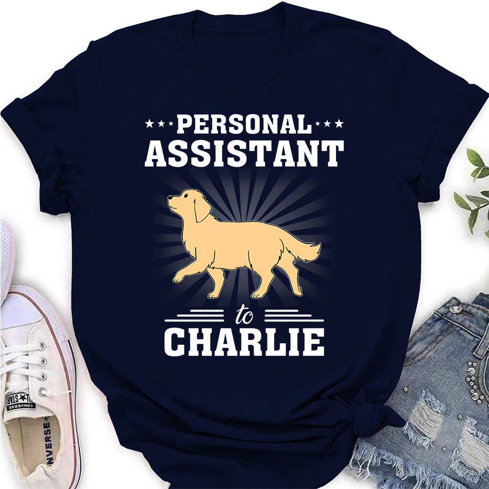 Dog Assistant - Exclusive Personalized Custom Women's T-shirt for Pet Lovers