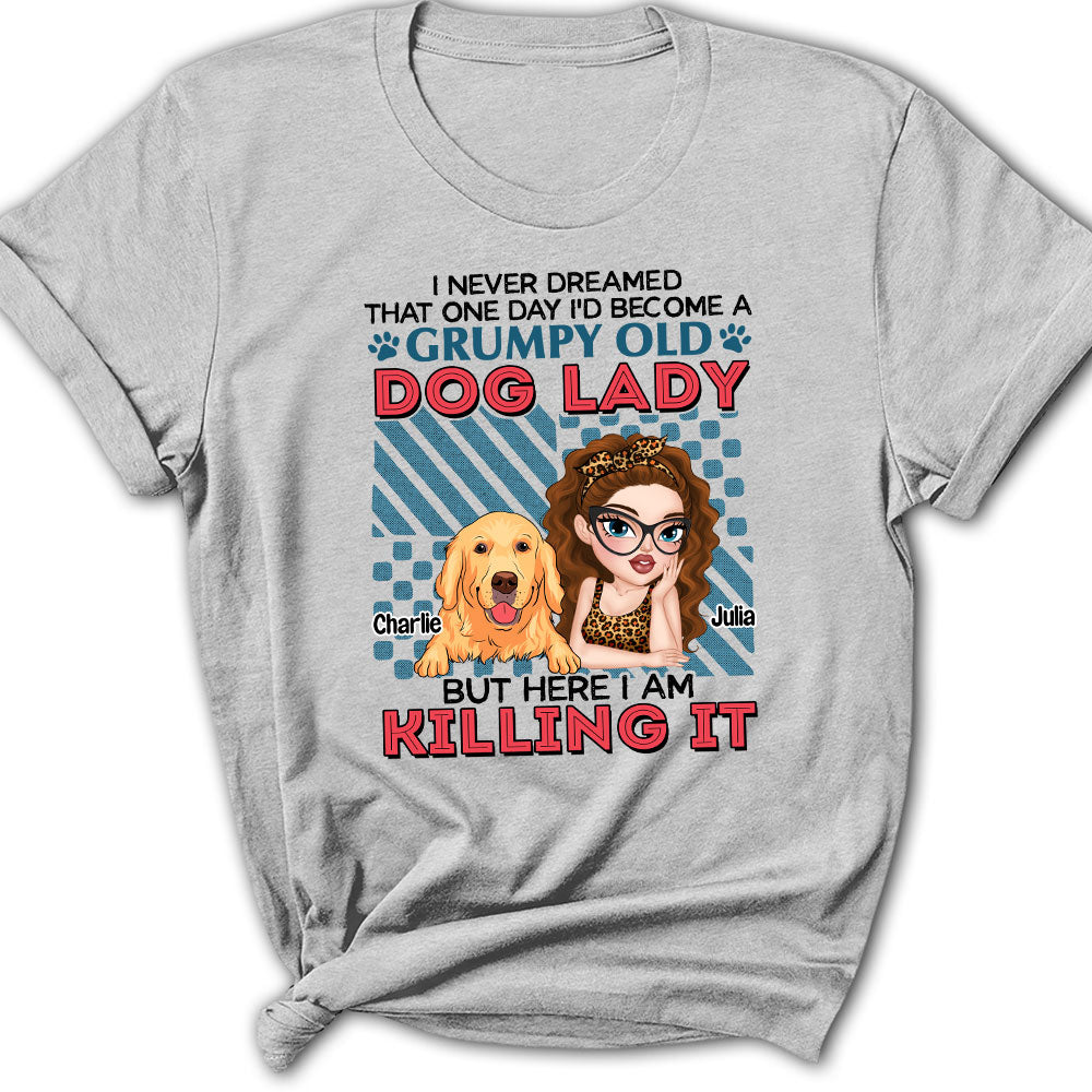 Grumpy Old Dog Lady - Exclusive Personalized Custom Women's T-shirt for Pet Lovers