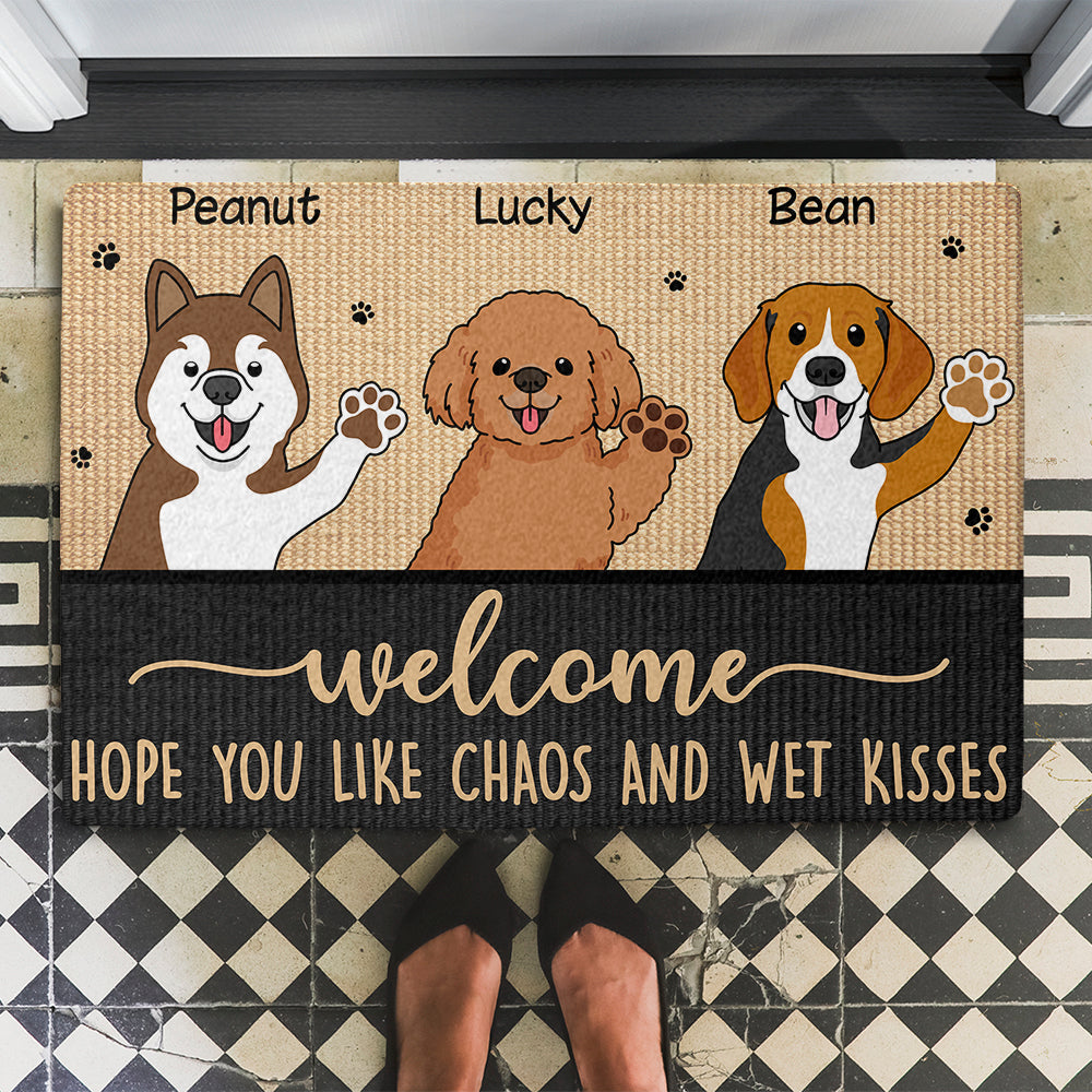 Dogs Welcome Home - Customizable Personalized Doormat with Your Dog's Picture
