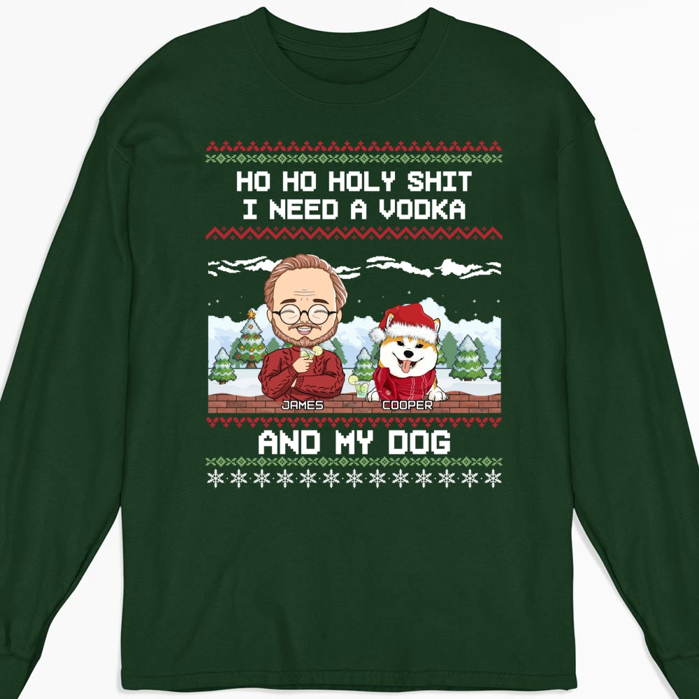 Ho Ho Holy Christmas - Exclusive Personalized Custom Long Sleeve T-shirt for Pet Lovers