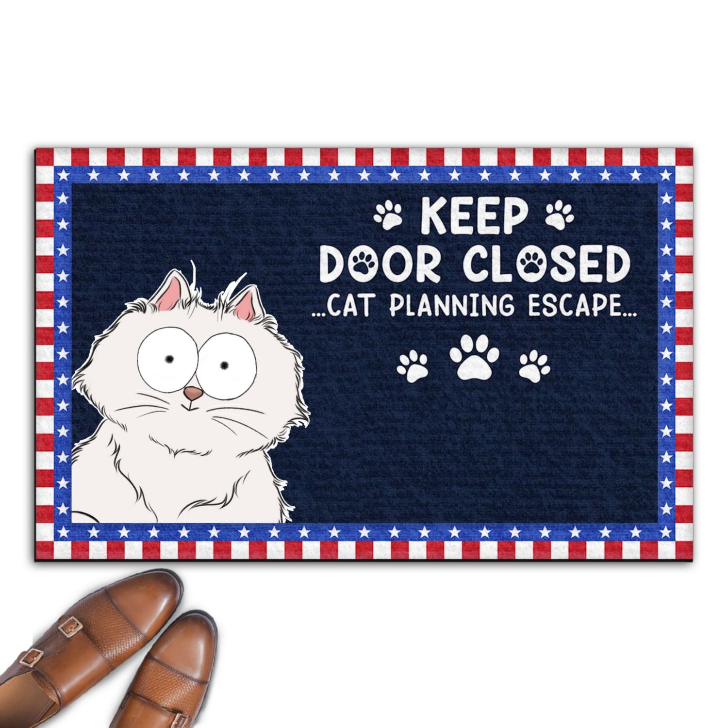Personalized Custom Doormat - Cats Want To Escape, Ideal for Pet Lovers