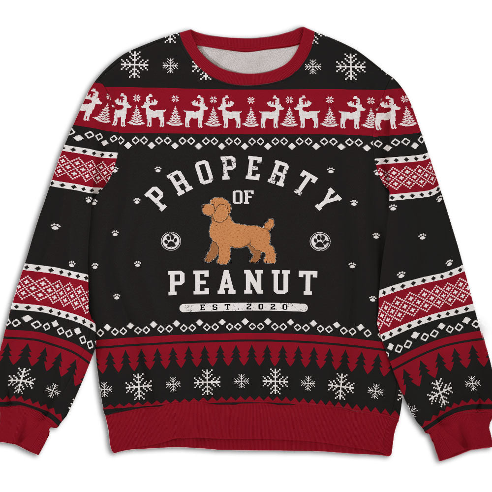 Customizable All-Over-Print Personalized Dog Lover Sweatshirt