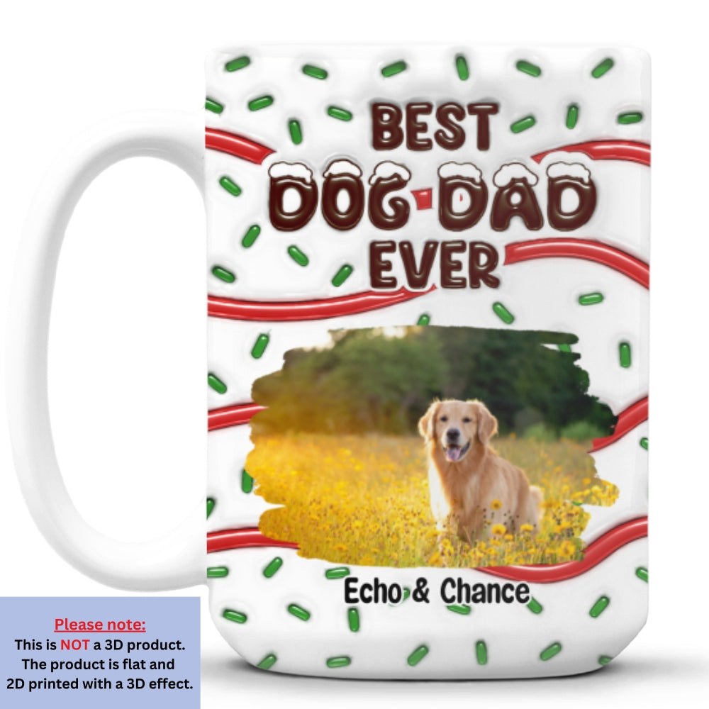 Best Personalized Custom 3D Inflated Effect Mug for Dog Moms and Dads with Cake Photo