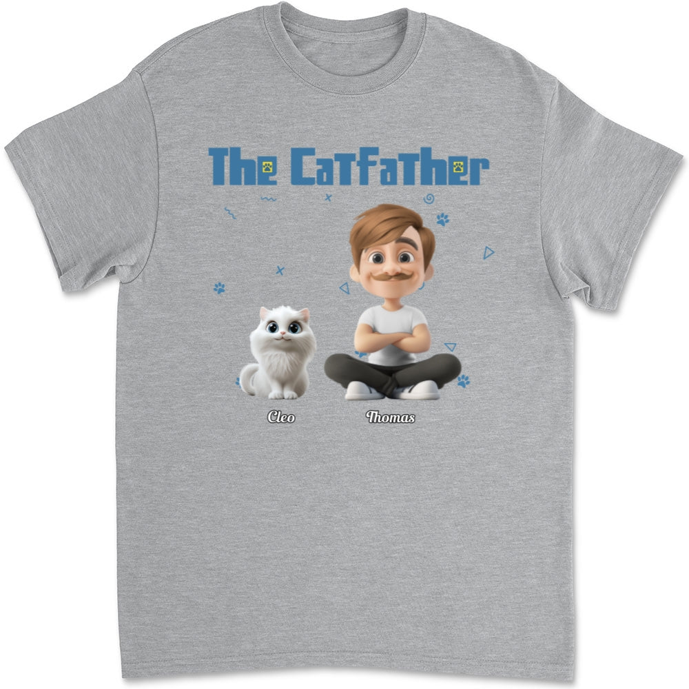 I Am The Catfather - Personalized Custom Unisex 5.3 oz T-Shirt for Pet Lovers