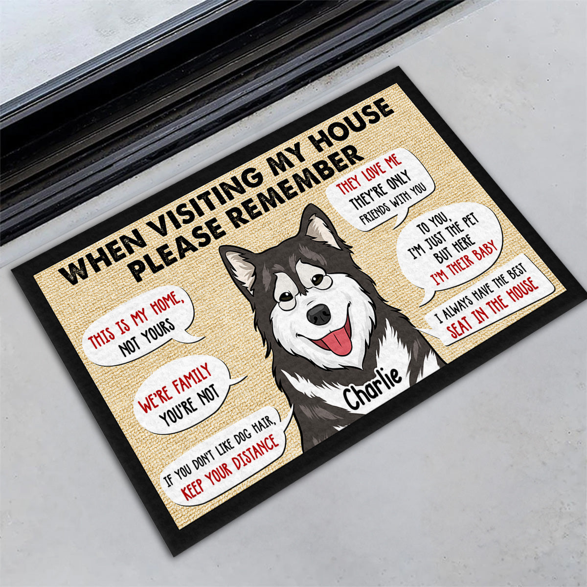 Personalized Custom Doormat - The Perfect Welcome for Pet Lovers When Visiting Our House