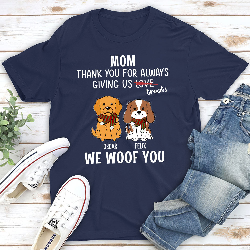 Give Me Treats - Customizable Personalized Unisex 5.3 oz T-shirt for Pet Lovers