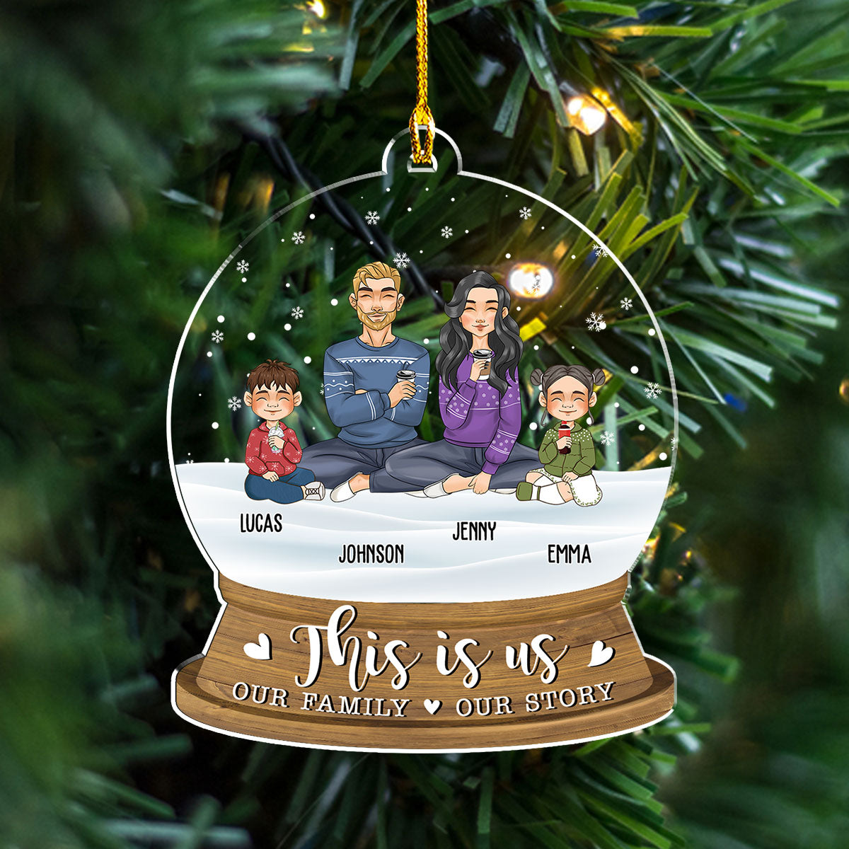 This Is Us - Unique Personalized Custom Acrylic Christmas Ornament