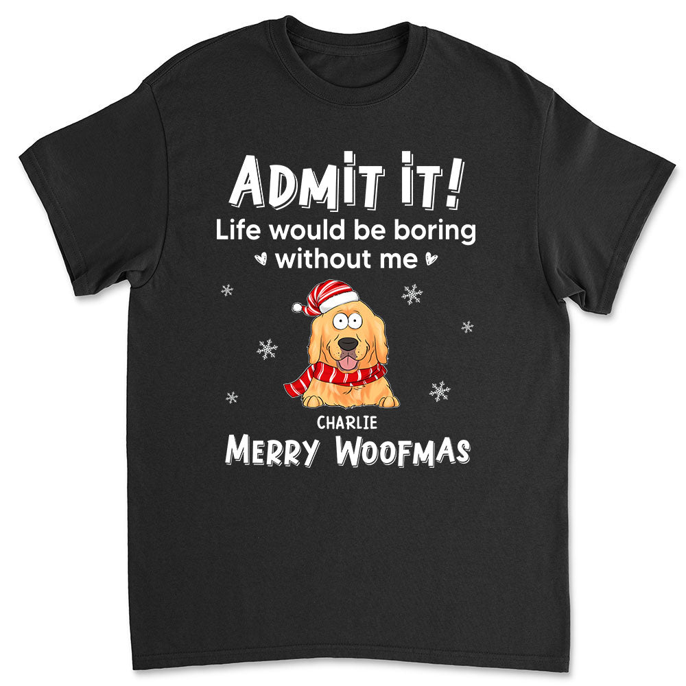 Funny Peeking Admit - Personalized Custom Unisex Cotton Blend T-shirt for Pet Lovers