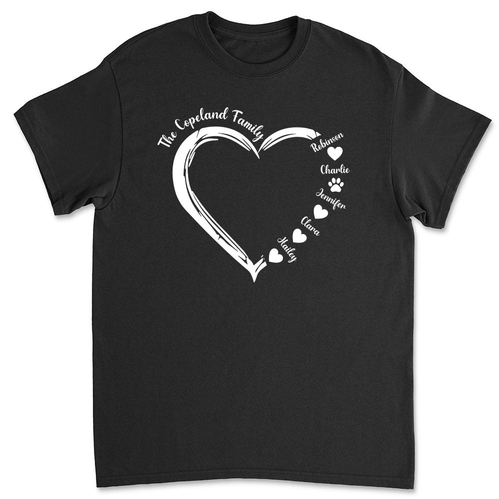 Heart Around You - Customizable Personalized Unisex 5.3 oz T-shirt for Pet Lovers