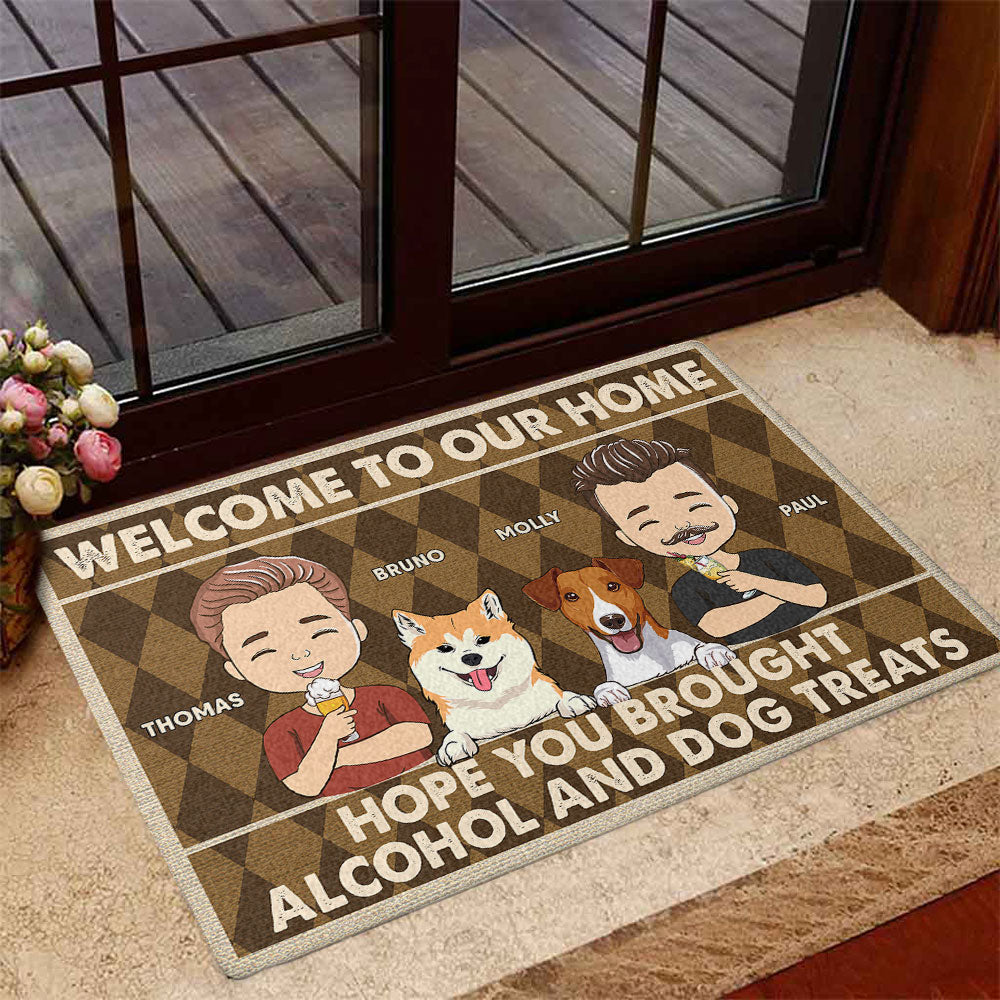 Hope You Brought - Personalized Custom Cat Picture Doormat in 24' x 16' and 30' x 18' Sizes