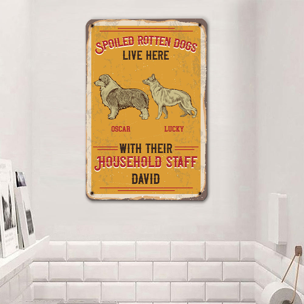 Spoiled Rotten Dog - Exquisite Personalized Custom Metal Sign for Dog Lovers
