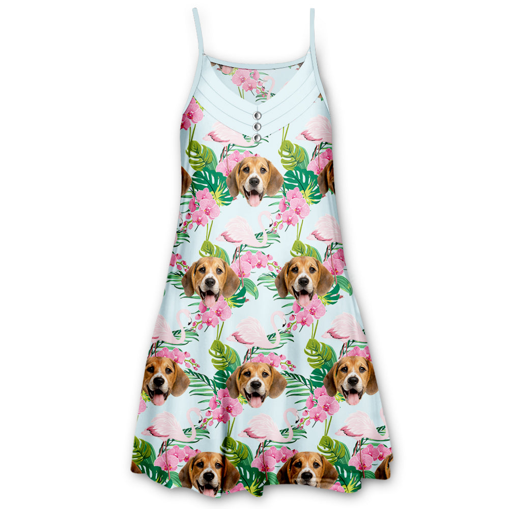 Stylish Face Cut Out Beagle Strap Dress - Ideal for Dog Lovers and Fashion Enthusiasts