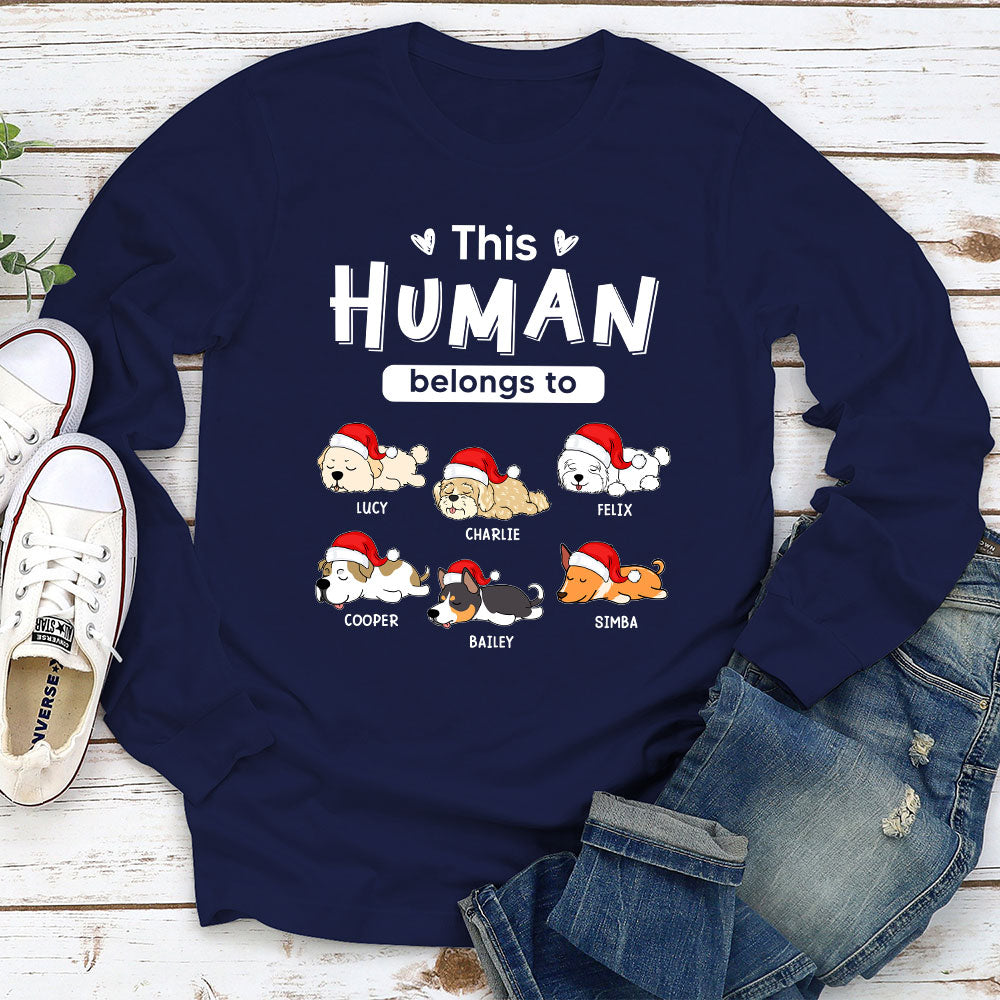 Sleeping Dogs Personalized Custom Long Sleeve Unisex T-shirt - Ideal Gift for Pet Lovers