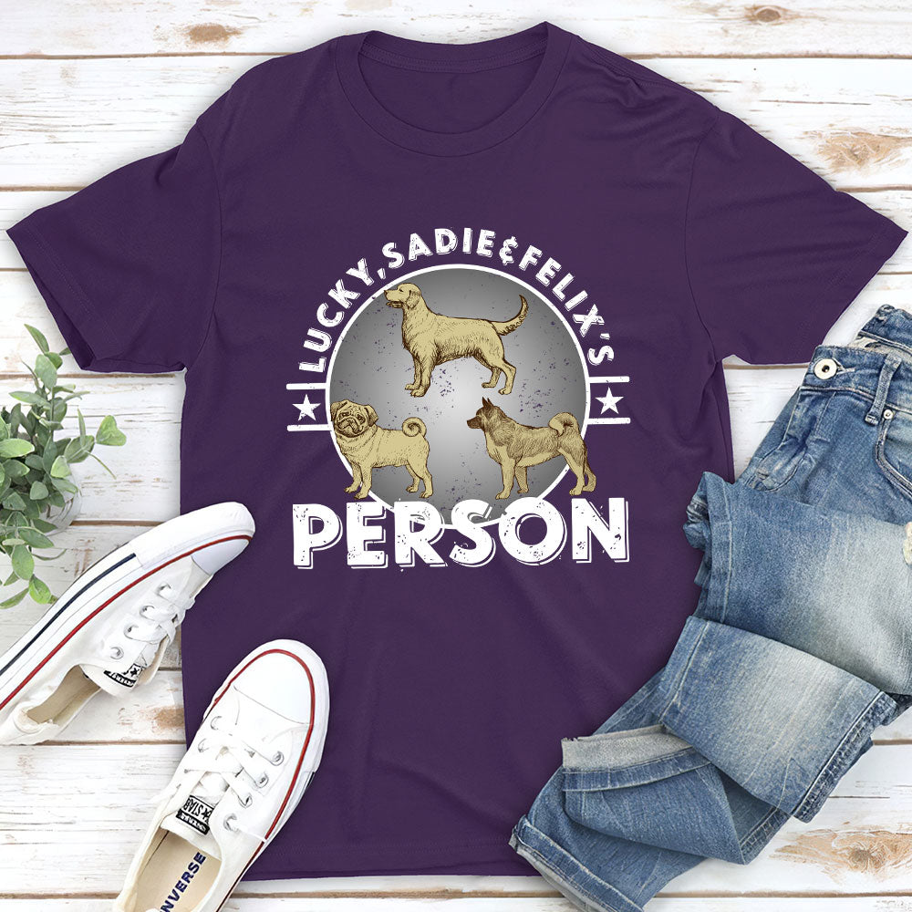 Dog Person Circle - Personalized Custom Unisex 5.3 oz T-shirt for Pet Lovers