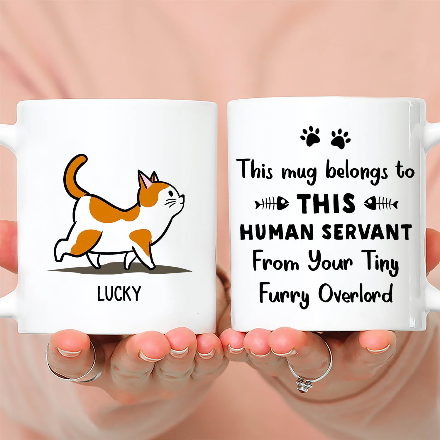 This Human Servant - Personalized Custom Coffee Mug for Pet Lovers
