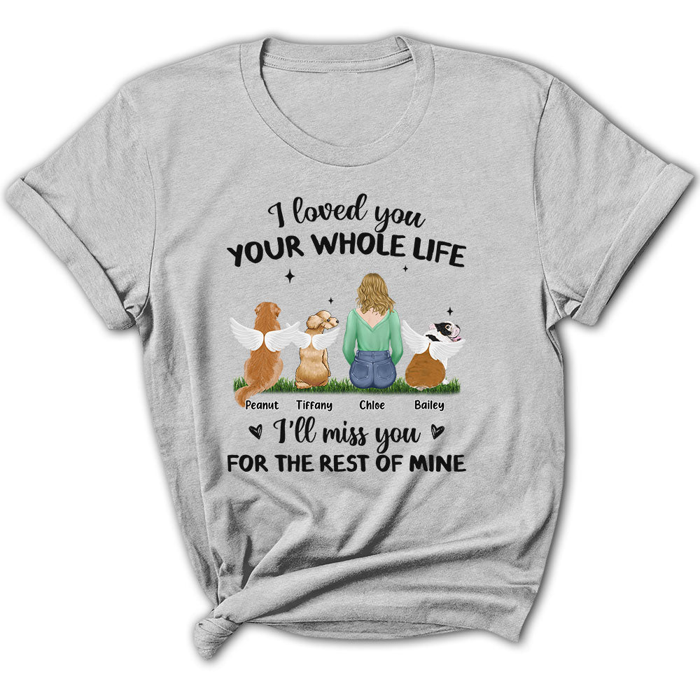 The Rest Of Mine - Personalized Custom Women's Memorial T-shirt for Pet Lovers