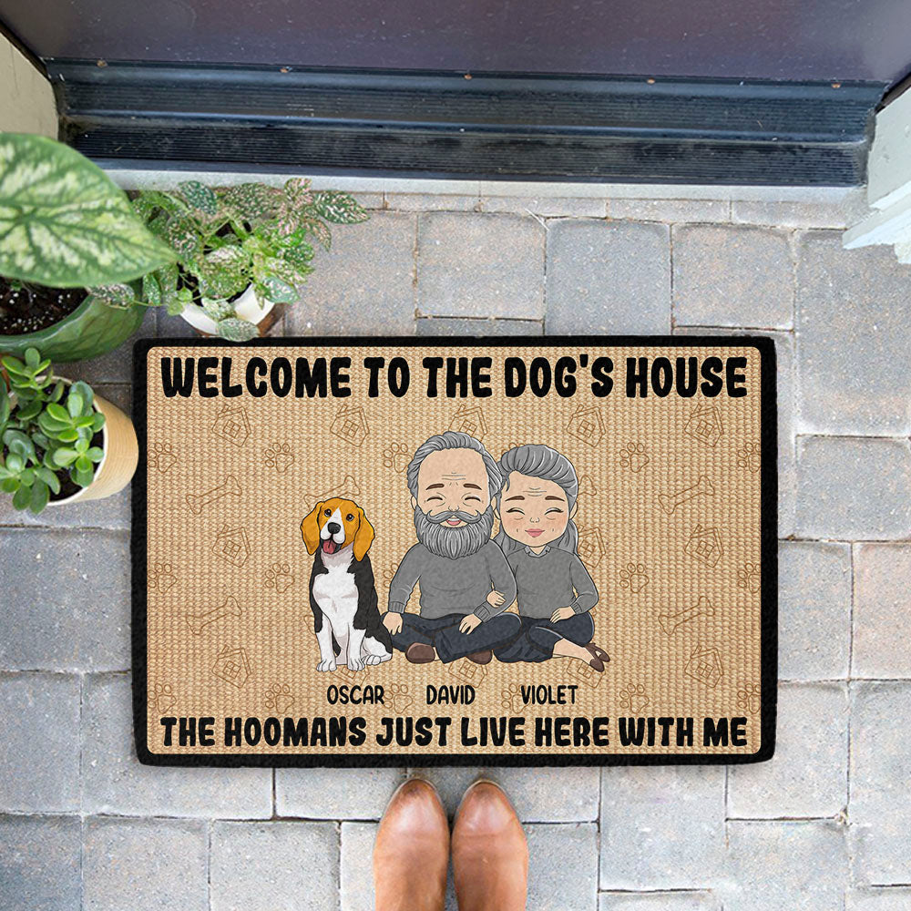 Welcome To The Dog House - Personalized Custom Doormat with Your Dog's Picture