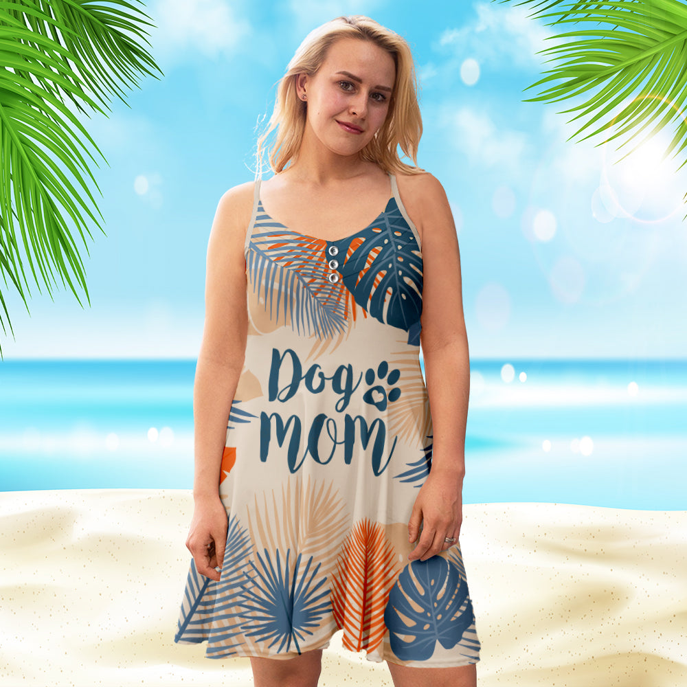 Stylish Dog Mom Adjustable Strap Dress - Perfect Gift for Pet Lovers