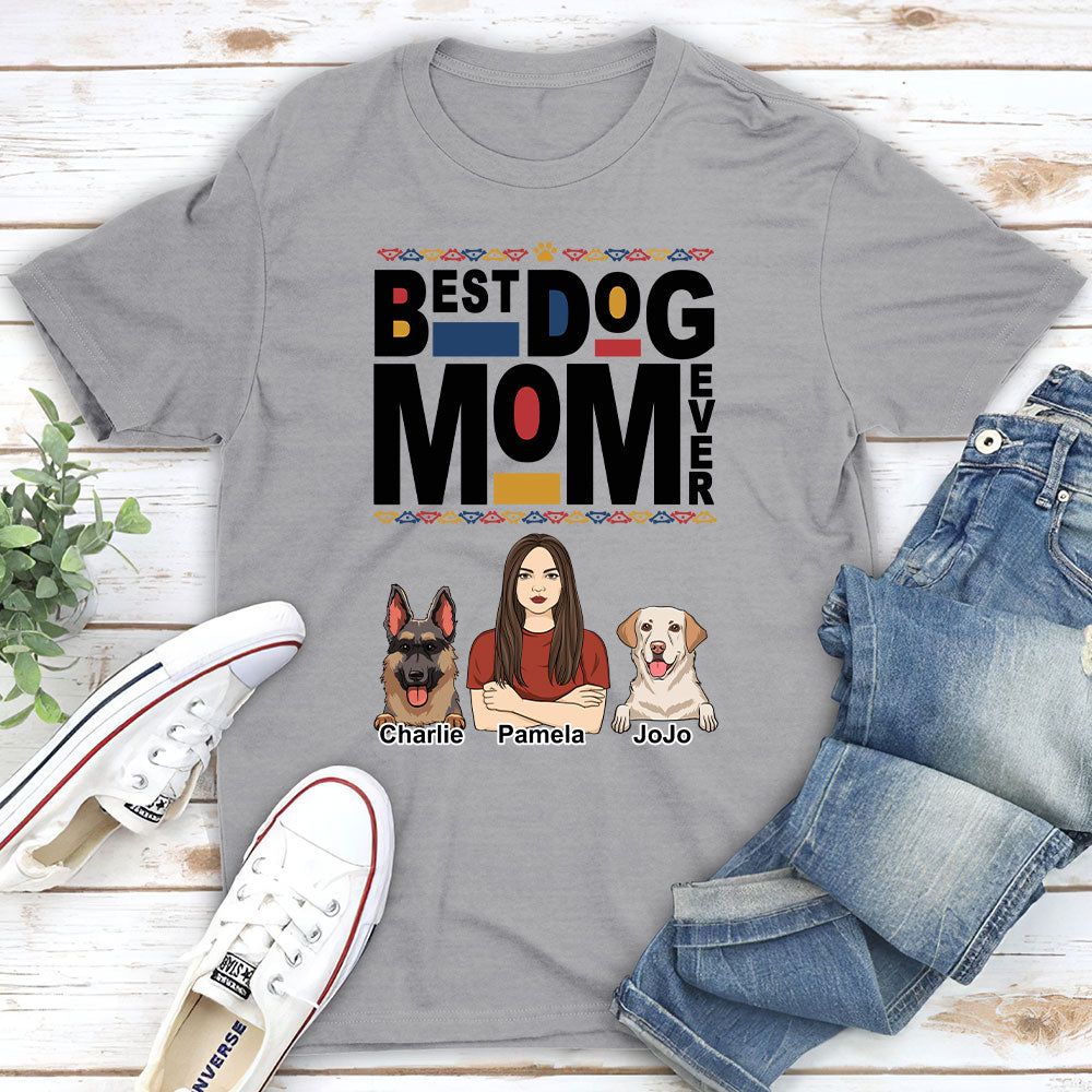 Dope Dog Mom - Personalized Custom Unisex 5.3 oz T-shirt for Pet Lovers