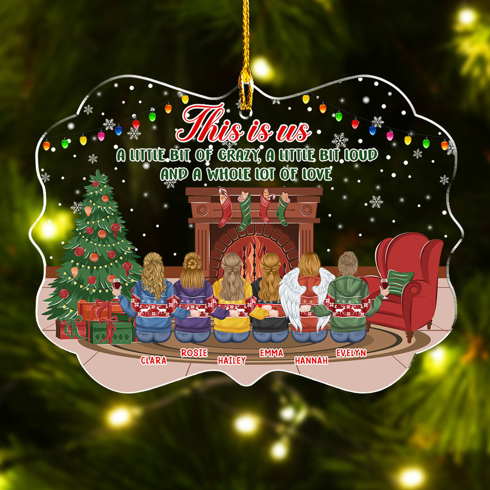 This Is Us - Personalized Custom 4' Diameter Acrylic Christmas Ornament
