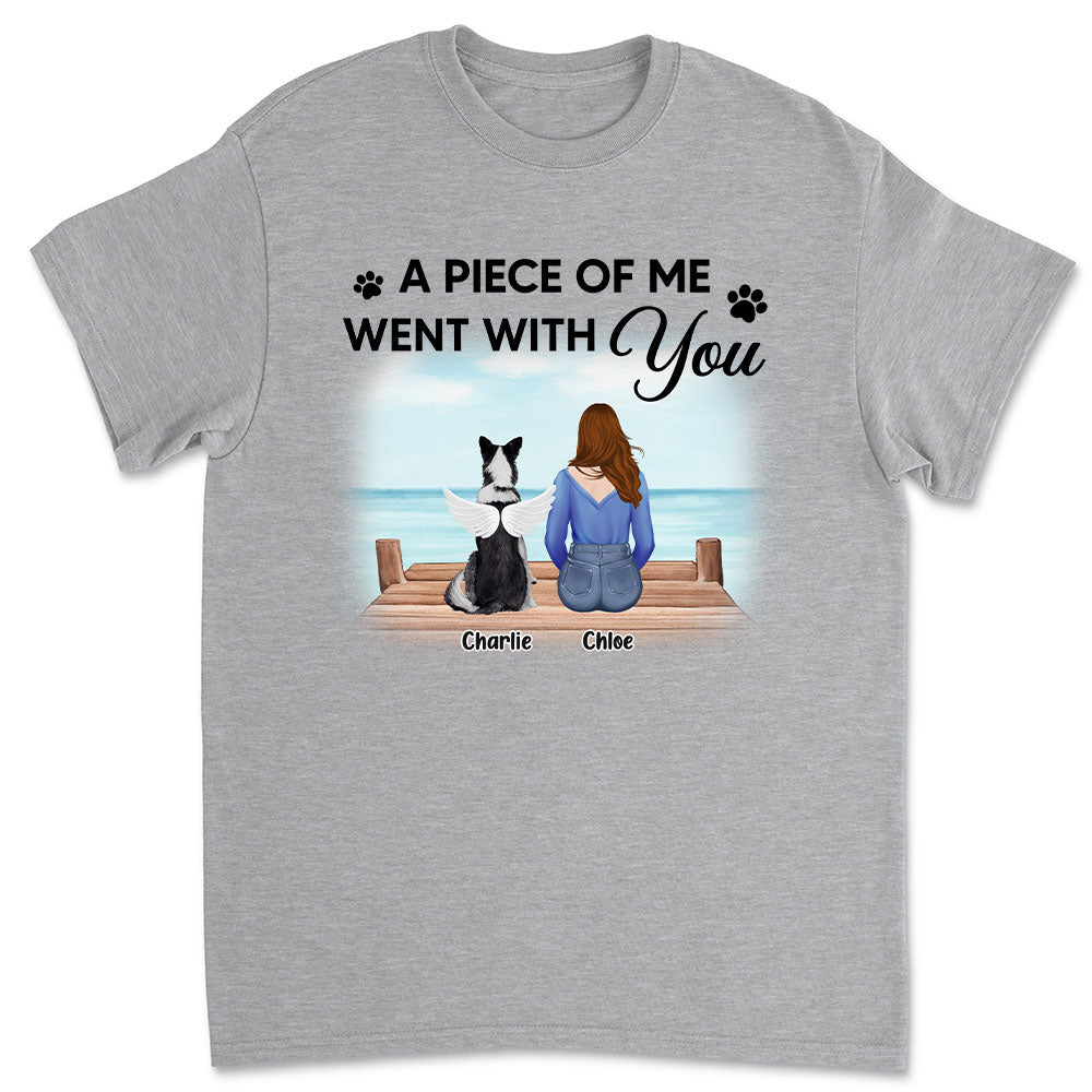 A Piece Of Me - Personalized Custom Unisex 5.3 oz Memorial T-shirt for Pet Lovers