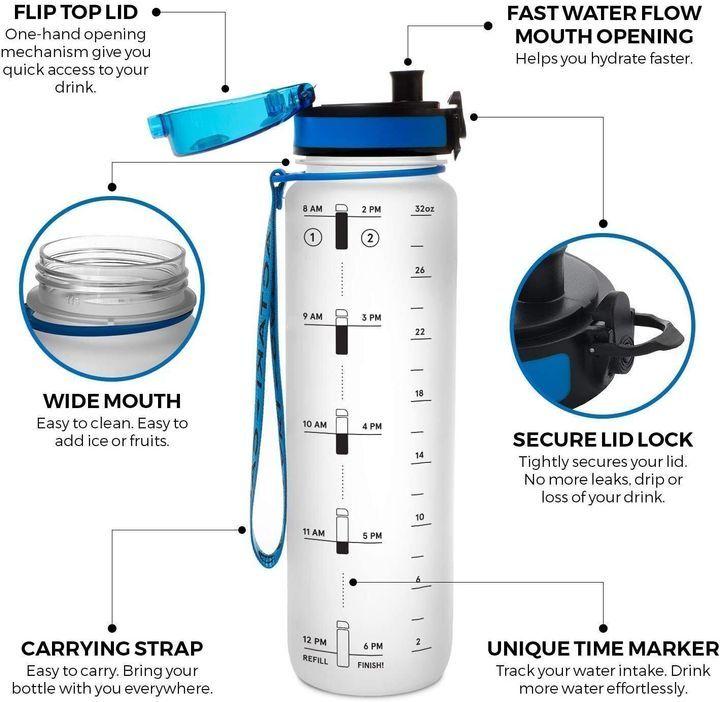 Life Is Good - Premium Personalized Custom Water Tracker Bottle for Pet Lovers