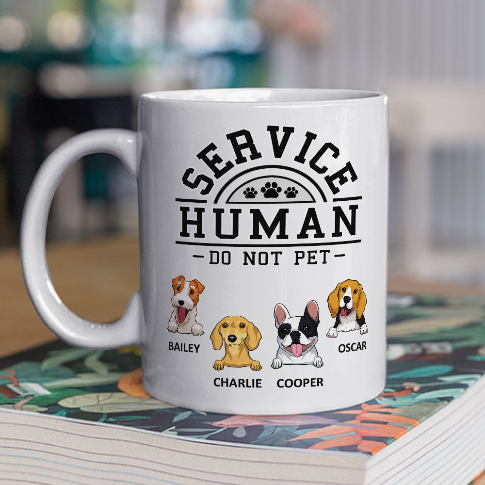 Personalized Custom Dogs Service Human Logo Coffee Mug - Ideal Gift for Pet Lovers