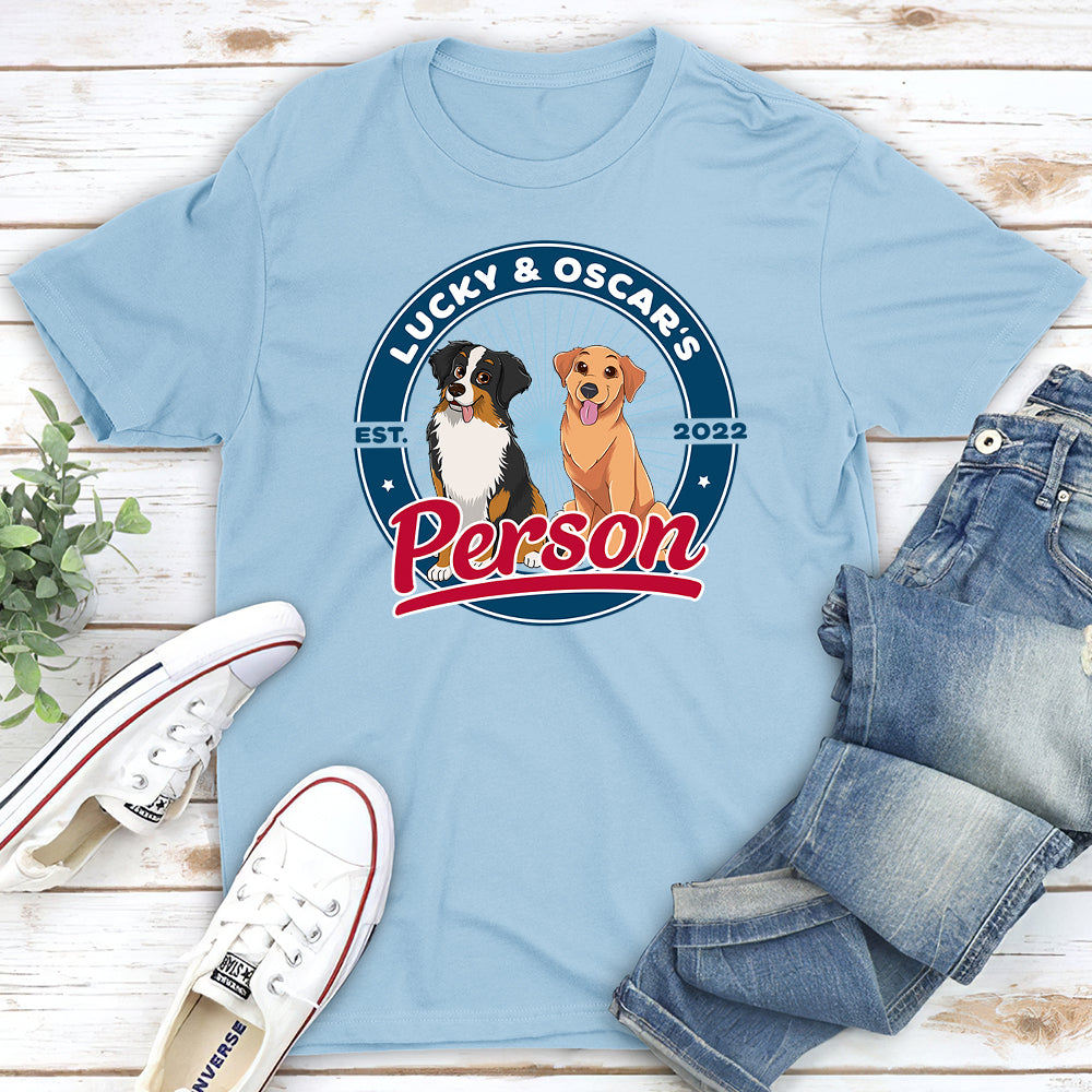 Unique Dog Person Cartoon Personalized Custom Unisex 5.3 oz T-shirt