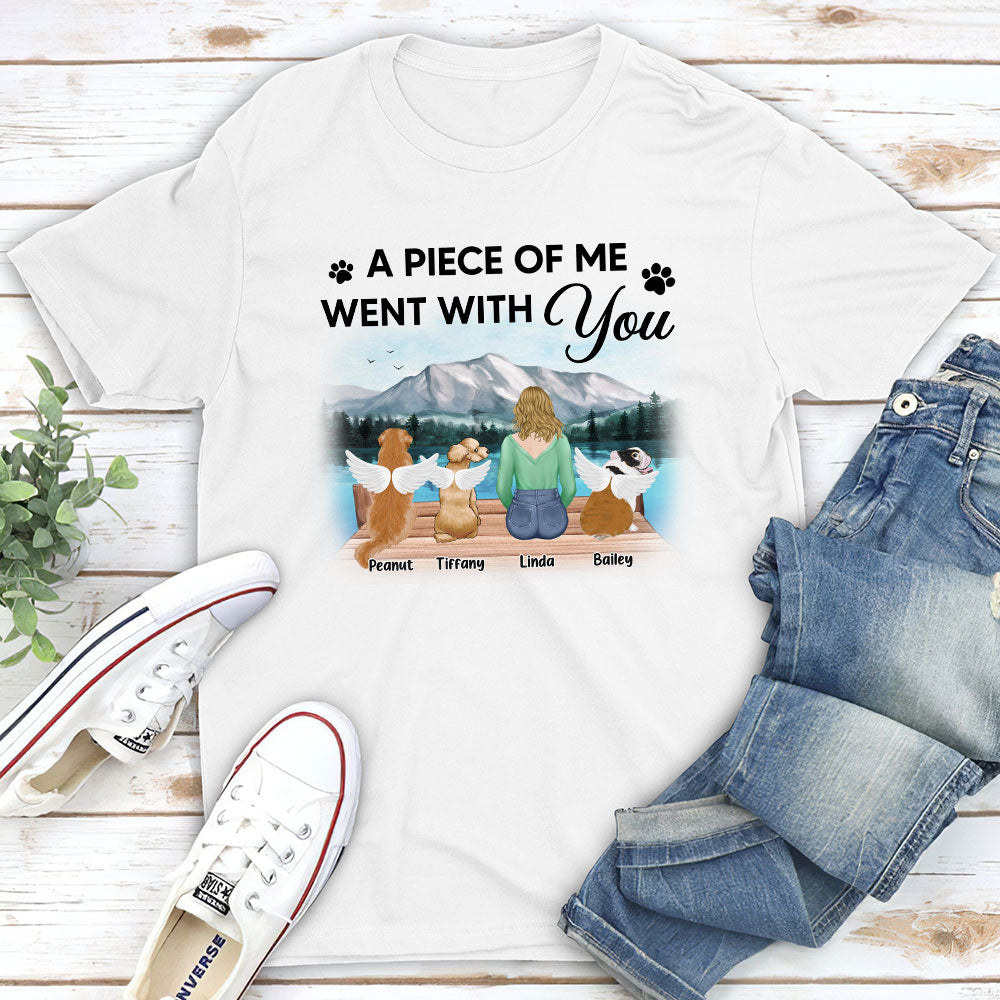 A Piece Of Me - Personalized Custom Unisex 5.3 oz Memorial T-shirt for Pet Lovers