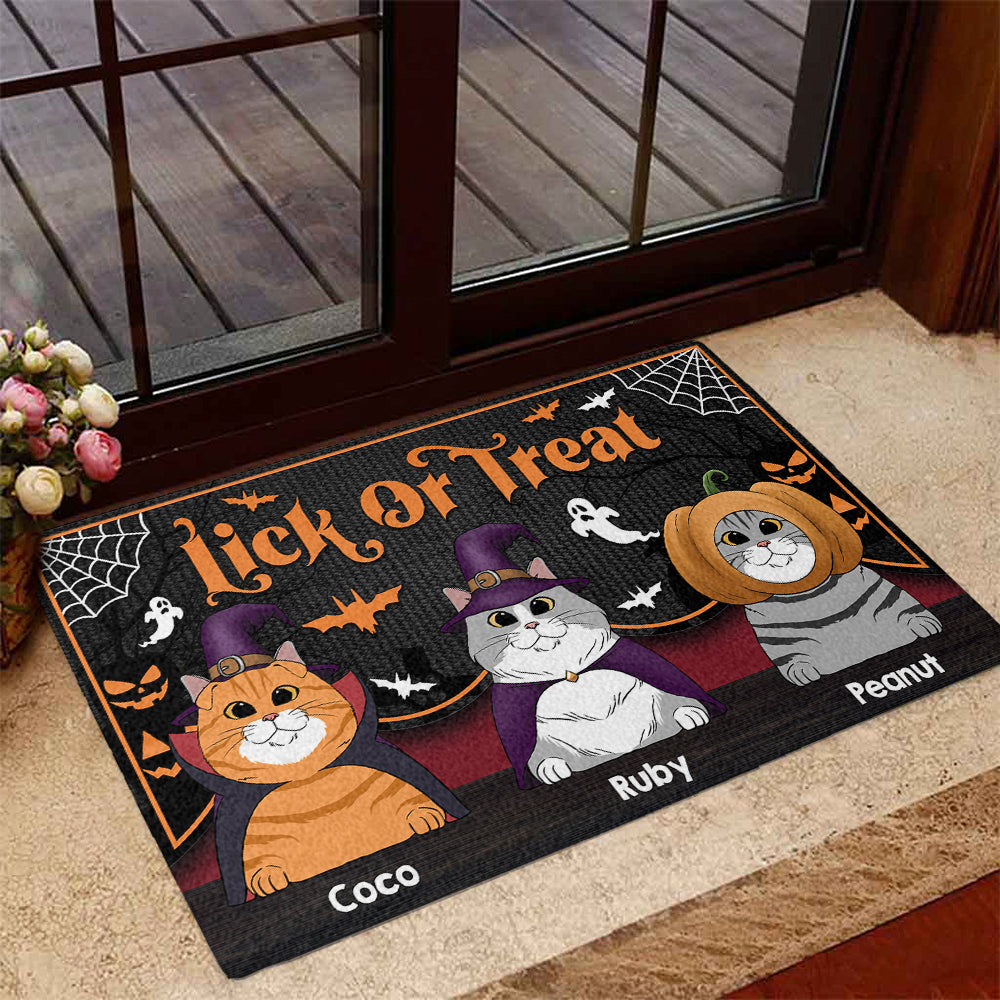 Lick Or Treat - Customizable Personalized Dog Picture Doormat for Pet Lovers