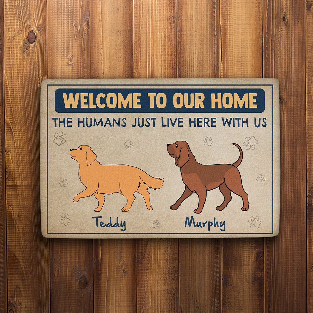 Welcome To Dog House - Personalized Custom Doormat with Your Dog's Picture in 24' x 16' and 30' x 18' Sizes