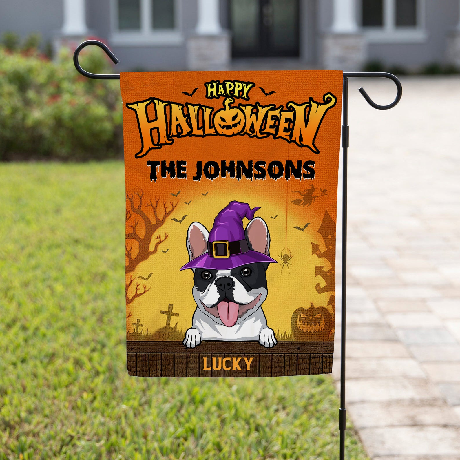 Happy Halloween - Customizable Personalized Garden Flag in 12' x 18' and 28' x 40' Sizes