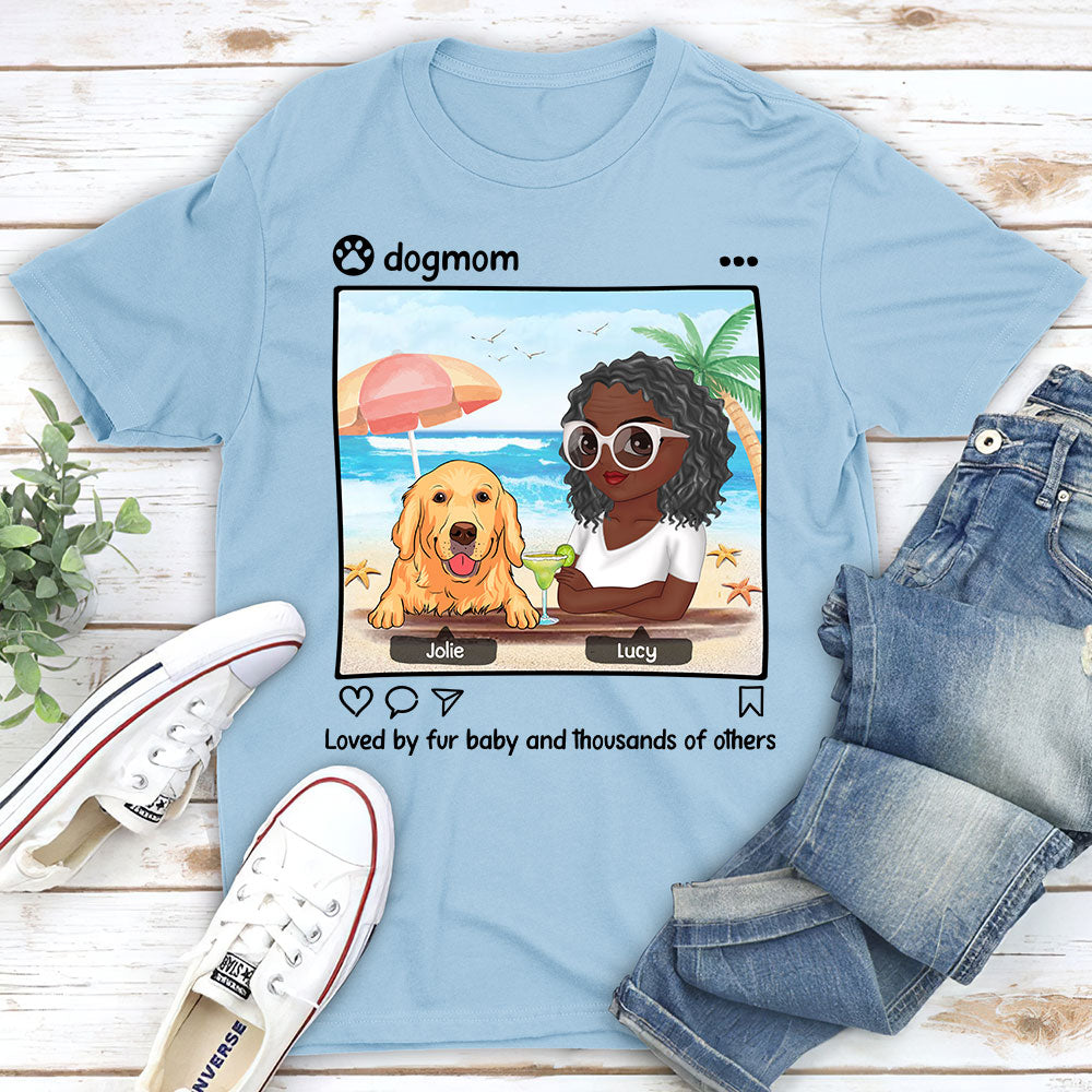 Dog And Mom - Personalized Custom Unisex Heavy Cotton T-shirt for Pet Lovers