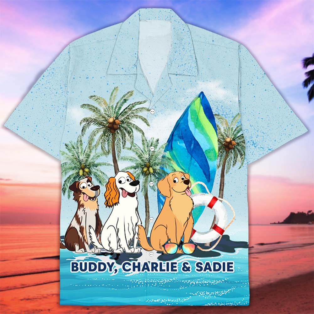 Unique Personalized Custom Dog Tropical Summer Hawaiian Shirt for Pet Lovers