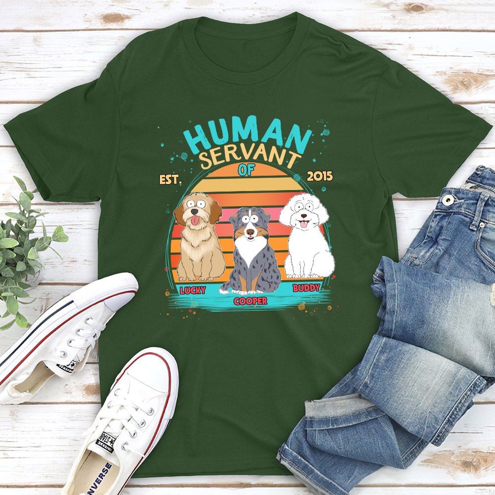 Funny Personalized Custom Unisex Dog Servant T-shirt - Ideal Gift for Pet Lovers