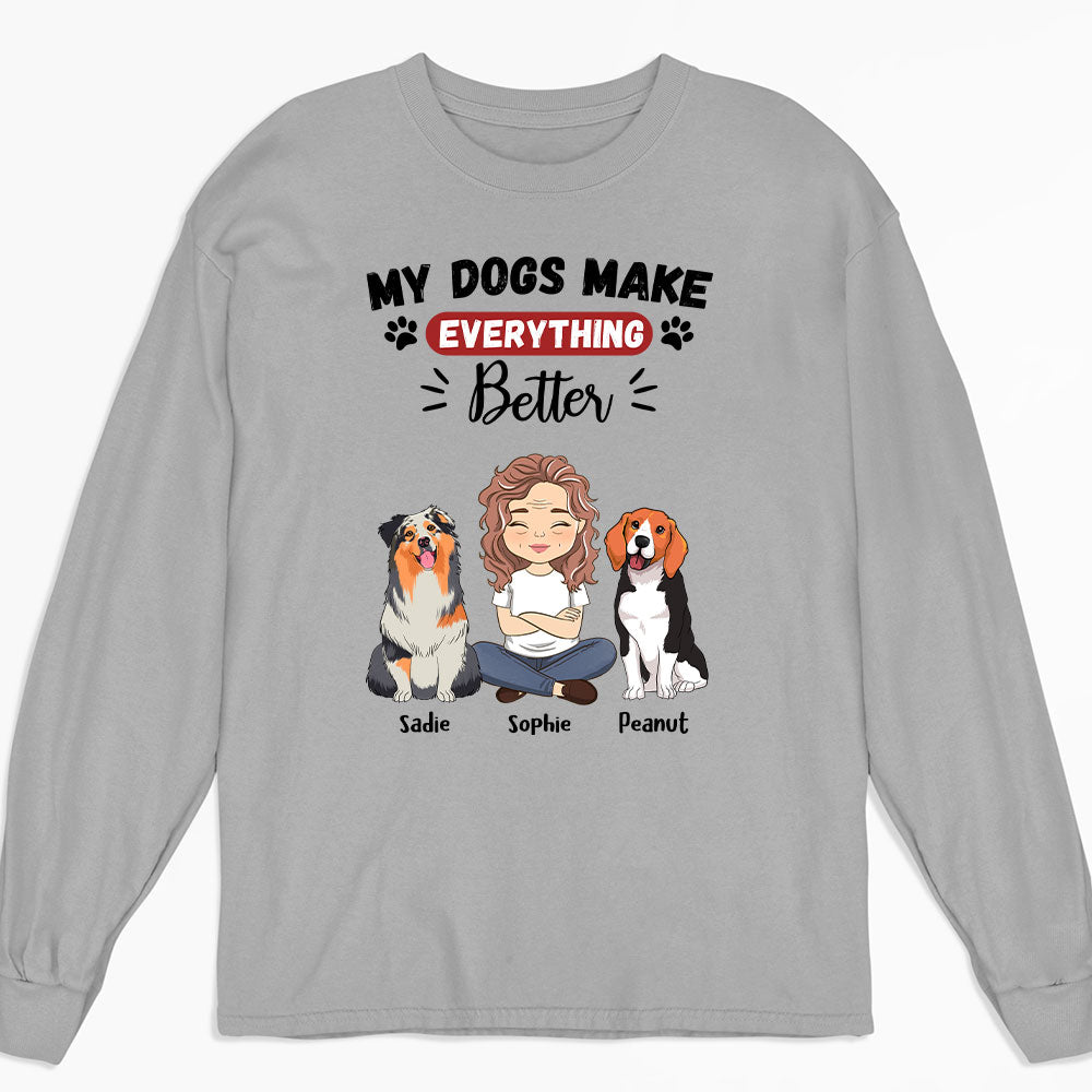 Better Thing - Customizable Personalized Long Sleeve T-shirt for Pet Lovers