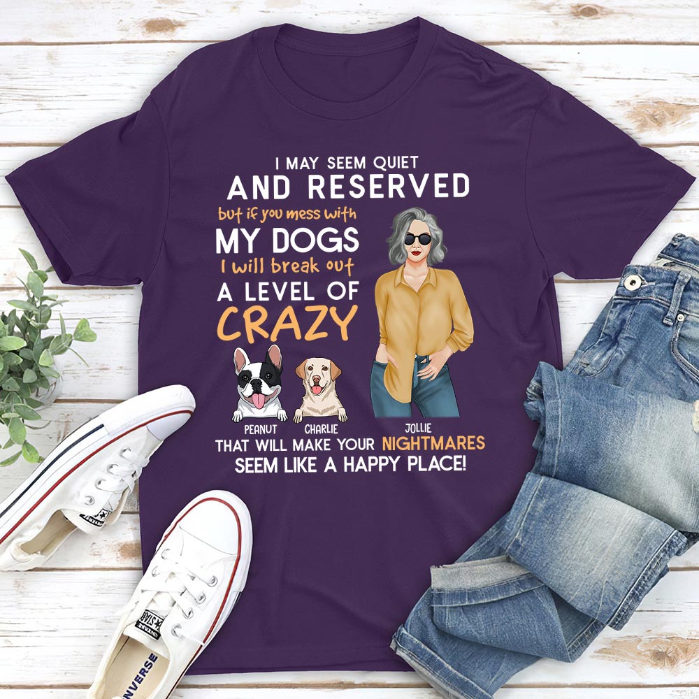 Quiet And Reserved - Personalized Custom Unisex Cotton Blend T-shirt for Pet Lovers