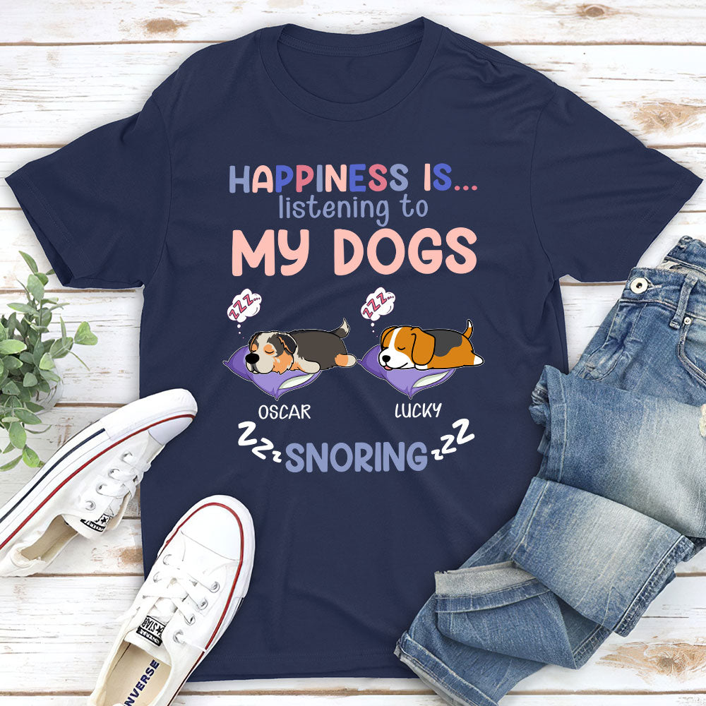 Unique Listening To Dog Snoring Personalized Custom Premium Men's T-shirt