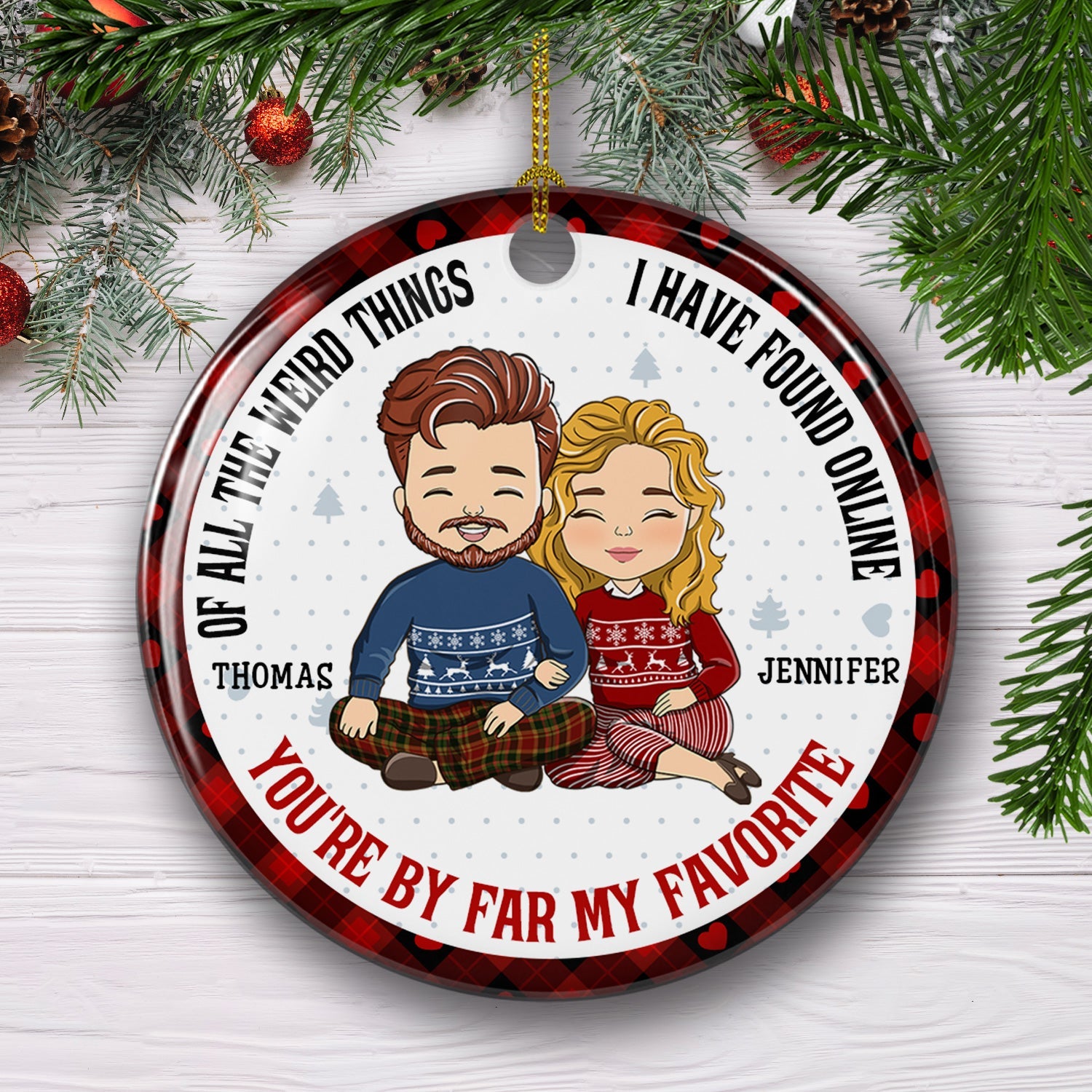 Top - Rated Personalized Custom Circle Ceramic Christmas Ornament: A Heart - warming Keepsake