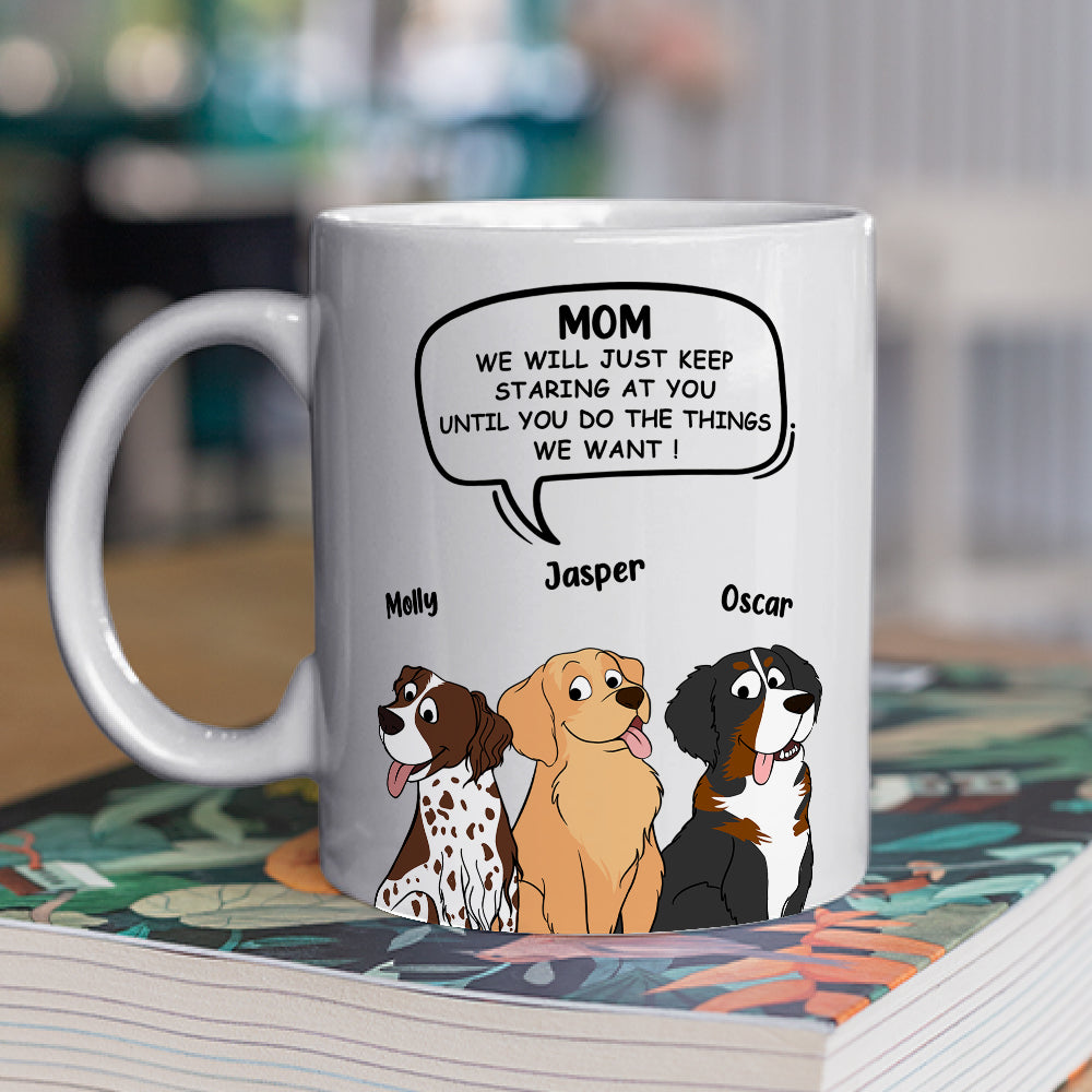 Staring At You - Personalized Custom 11oz White Ceramic Coffee Mug for Pet Lovers