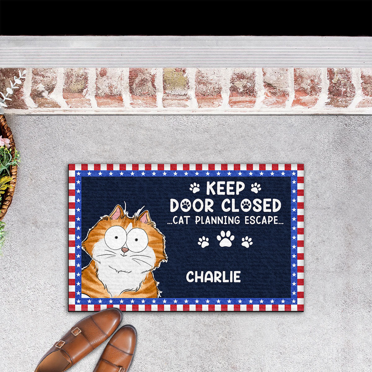 Personalized Custom Doormat - Cats Want To Escape, Ideal for Pet Lovers