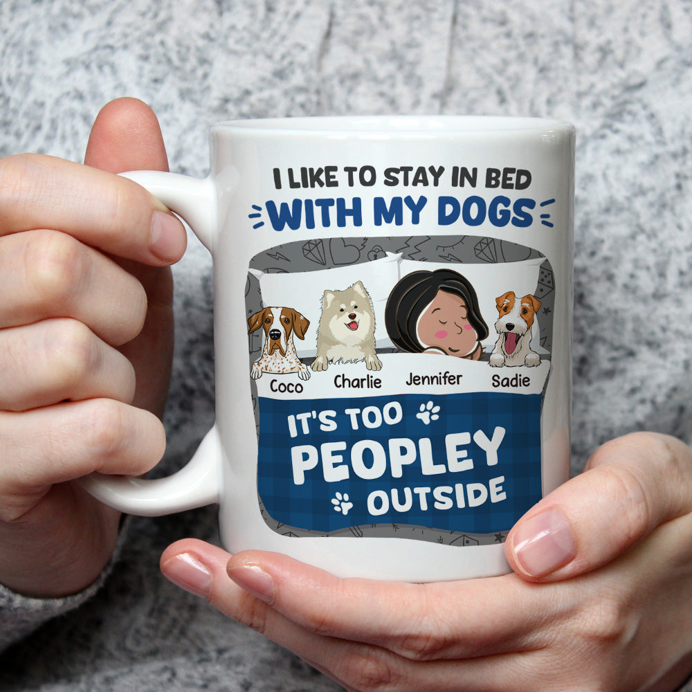 Personalized Custom Coffee Mug - Ideal for Staying in Bed with Your Dogs, Perfect Gift for Pet Lovers