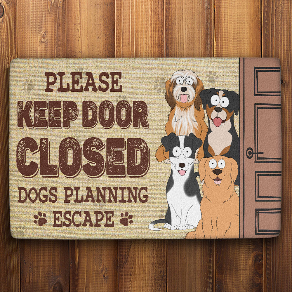 Personalized Custom Pet Planning Doormat for Cat and Dog Lovers