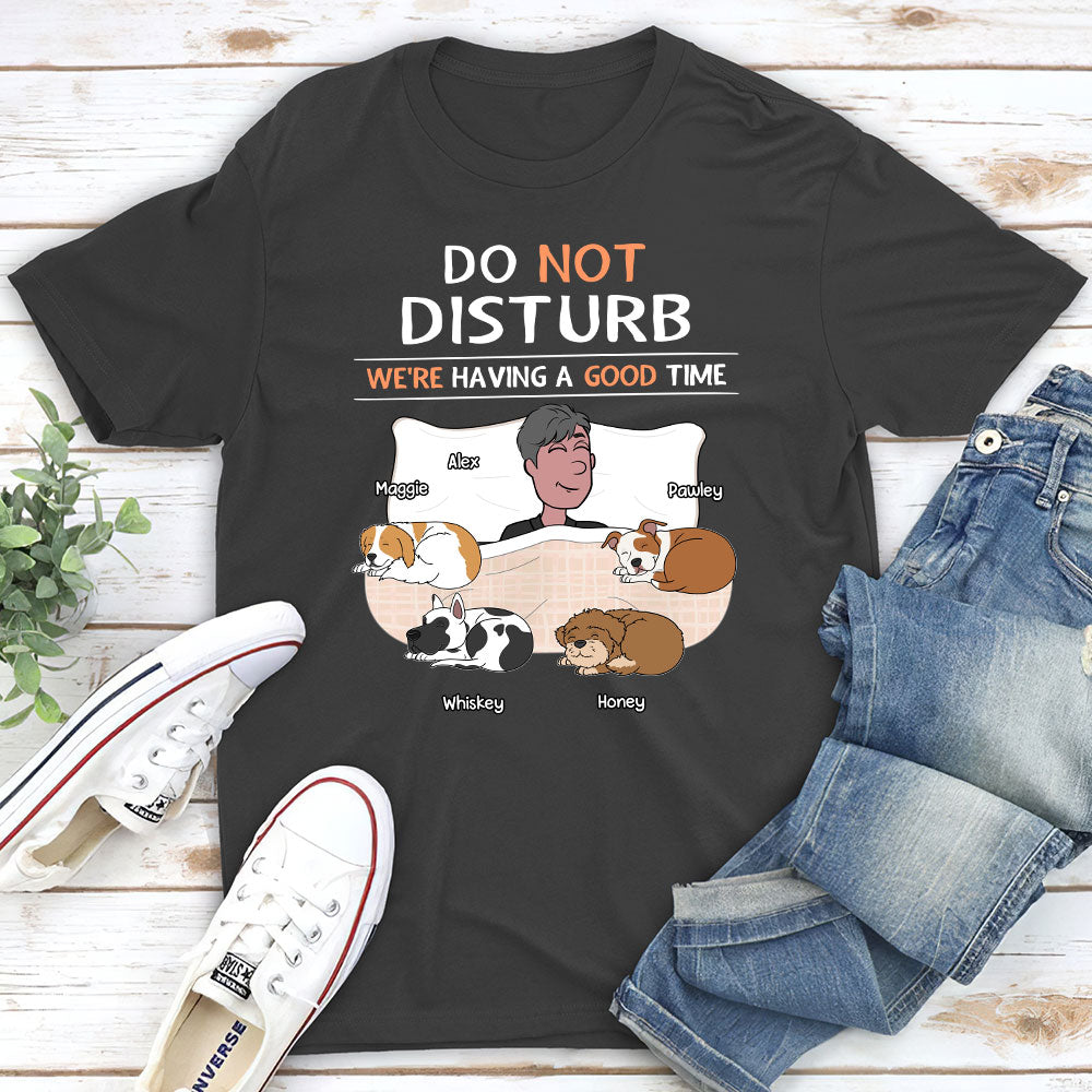 Do Not Disturb - Personalized Custom Unisex Heavy Cotton T-shirt for Pet Lovers