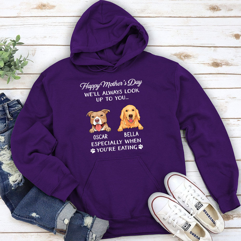 Customizable Dog - Looking Up Personalized Unisex Hoodie for Pet Lovers