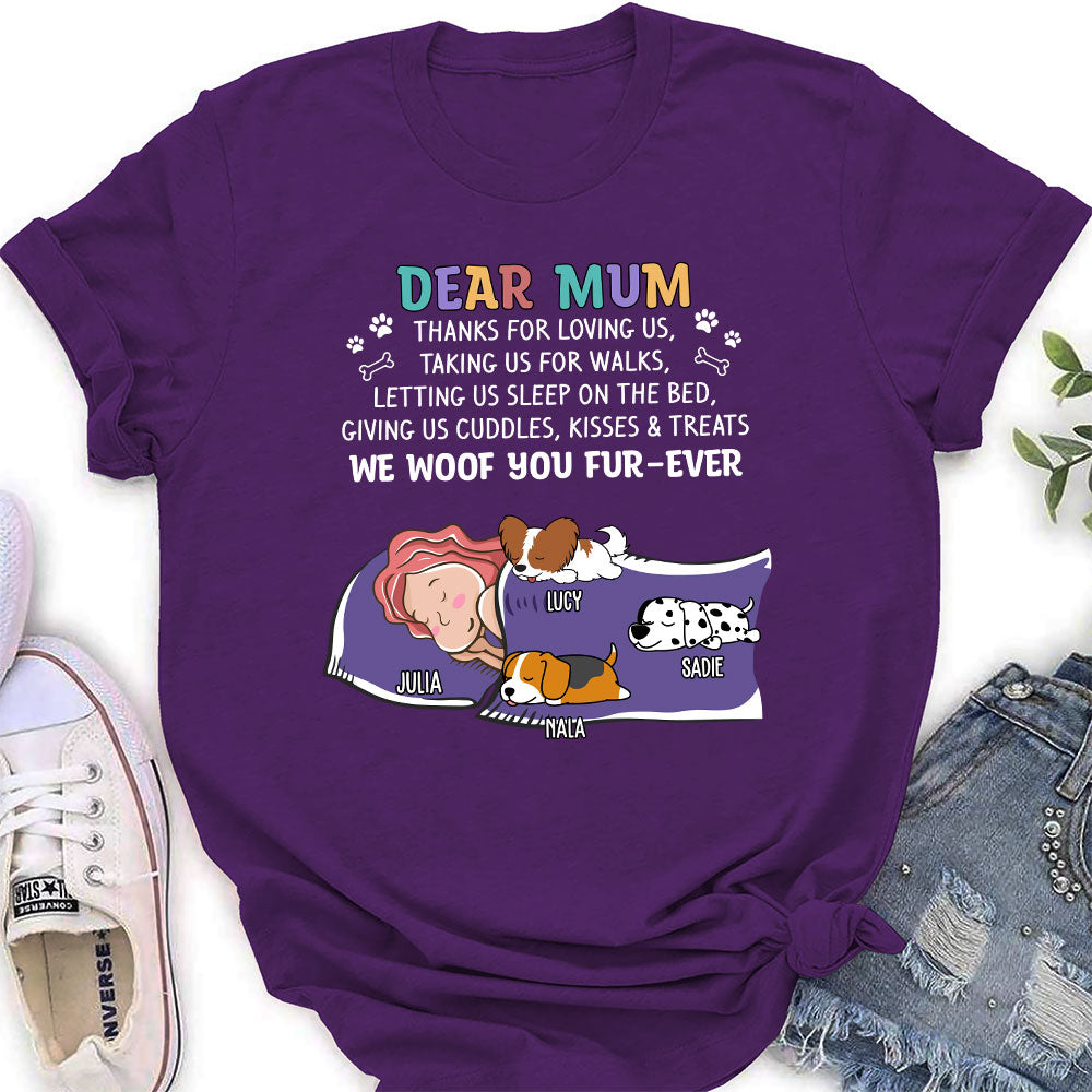 Personalized Custom Women's 'Dogs Thanks For 2' T-shirt - Ideal Gift for Pet Lovers
