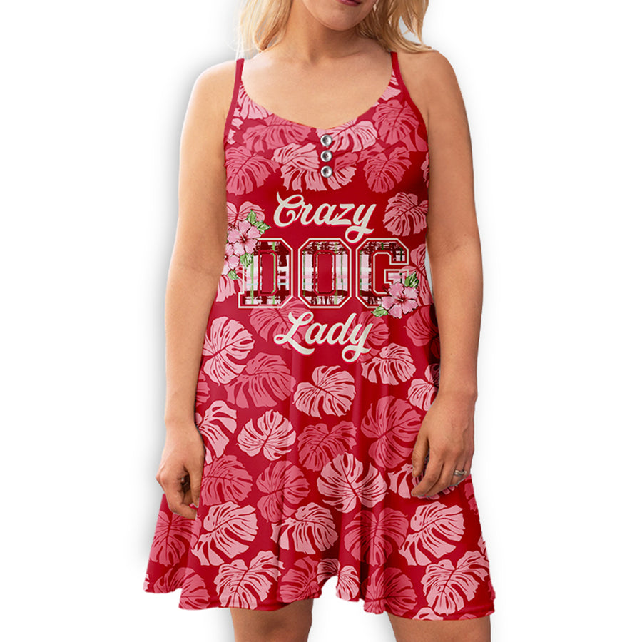 Crazy Dog Lady - Trendy Adjustable Strap Dress for Pet Lovers